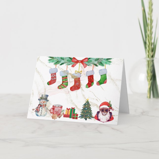 Tarjeta de felicitación - Diseño de Navidades de e (Anverso)