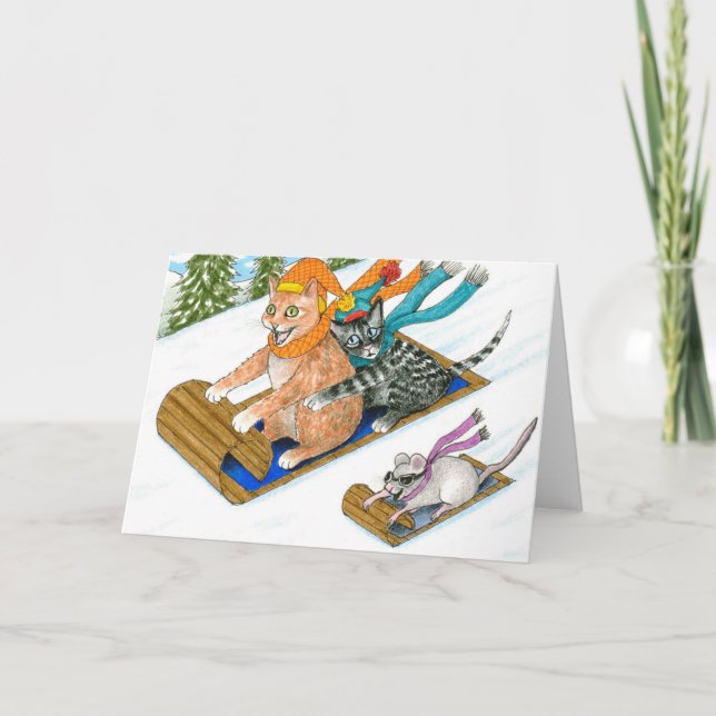 Tarjeta de felicitación divertida Cat 435 (Anverso)