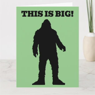 Tarjeta de felicitación divertida de Bigfoot para 