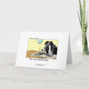 Tarjeta de Felicitación Divertida de Border Collie