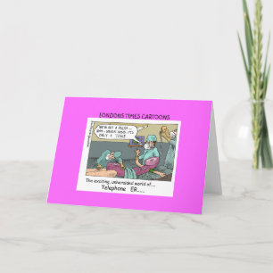 Tarjeta de Felicitación Divertida de Dibujos Anima