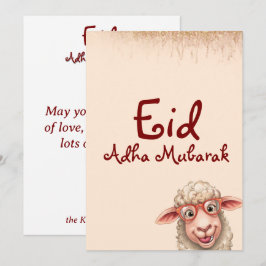 Tarjeta de Felicitación Divertida de Eid Al Adha M