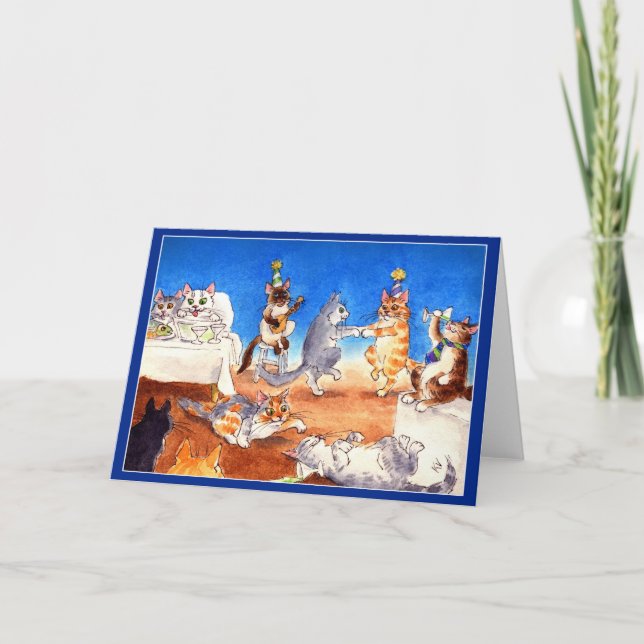 Tarjeta de felicitación divertida de la fiesta de (Anverso)