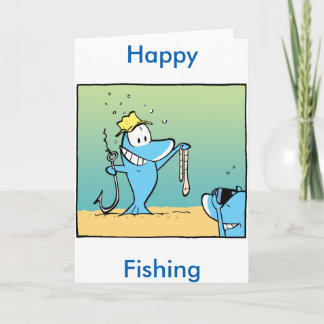Tarjeta de felicitación divertida de la pesca
