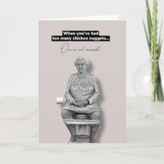 Tarjeta de felicitación divertida de la reina