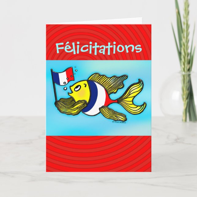 Tarjeta de felicitación divertida de los pescados (Anverso)