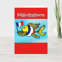 Tarjeta de felicitación divertida de los pescados