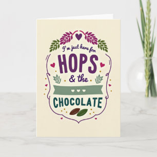 Tarjeta de Felicitación Divertida de Lúpulo y Choc