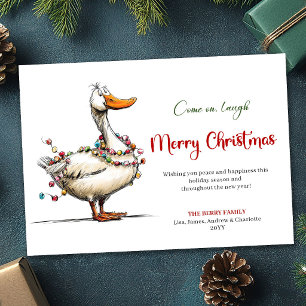 Tarjeta de Felicitación Divertida de Navidad con u