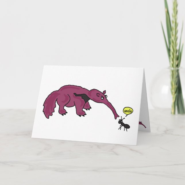 Tarjeta de felicitación divertida del Anteater del (Anverso)