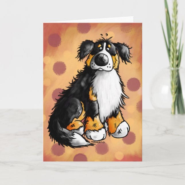 Tarjeta de felicitación divertida del dibujo (Anverso)