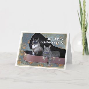 Tarjeta de felicitación divertida del gato