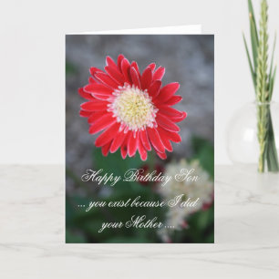 Tarjeta de felicitación divertida del hijo del