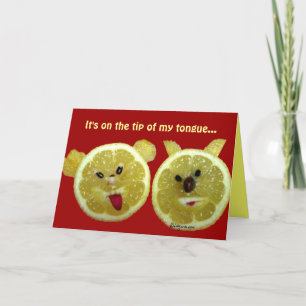 Tarjeta de felicitación divertida del limón