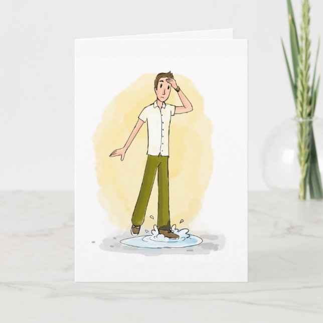 Tarjeta de felicitación divertida - insulto (Anverso)