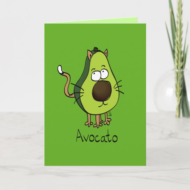 Tarjeta de felicitación divertida para aguacate (Anverso)