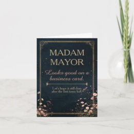 Tarjeta de Felicitación Divertida para Alcaldesa