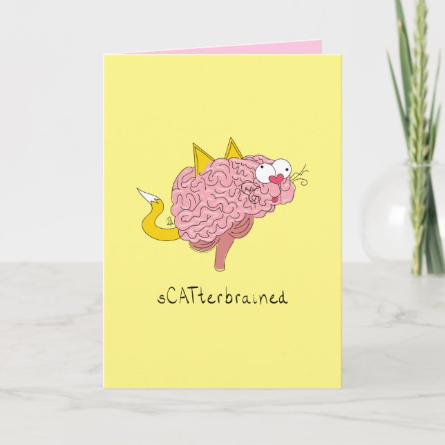 Tarjeta de felicitación divertida para el cerebro  (Anverso)