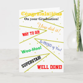 Tarjeta de felicitación divertida para graduación