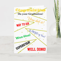 Tarjeta de felicitación divertida para graduación