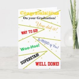 Tarjeta de felicitación divertida para graduación