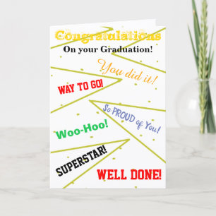 Tarjeta de felicitación divertida para graduación