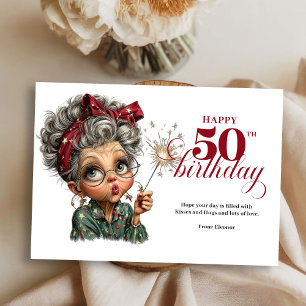 Tarjeta de felicitación divertida para mujer Whims