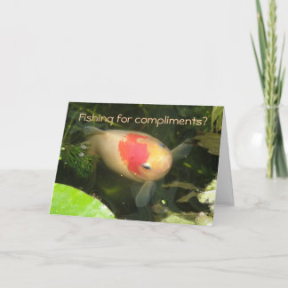 Tarjeta de felicitación divertida para peces de co