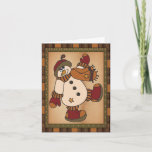 Tarjeta de felicitación divertida para Snowman<br><div class="desc">Hombre de nieve adorable en un marco de tablero de ajedrez. Tarjeta de felicitación personalizada que puede personalizar. Esta tarjeta también se vería bien enmarcada. ✔ NOTA: ¡SÓLO CAMBIA LAS ÁREAS DE PLANTILLA NECESARIAS! 😀 Si es necesario, puede eliminar el texto y empezar a agregar de nuevo el texto y...</div>