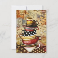 Tarjeta de felicitación divina para tazas de café