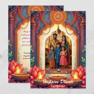 Tarjeta de felicitación Diwali Arco de Luz