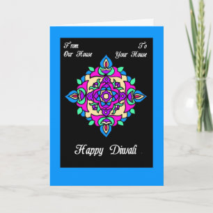 Tarjeta de felicitación Diwali de nuestra casa a l