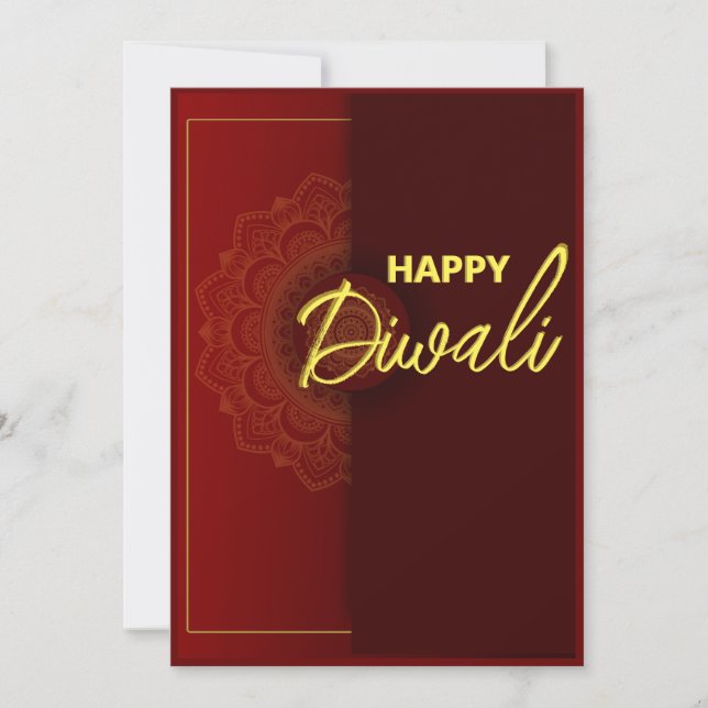 Tarjeta de felicitación Diwali india (Anverso)