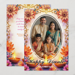 Tarjeta de felicitación Diwali Radiance Familiar e