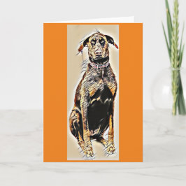 Tarjeta de felicitación Doberman
