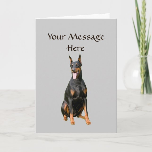 Tarjeta de felicitación Doberman Pinscher (Anverso)