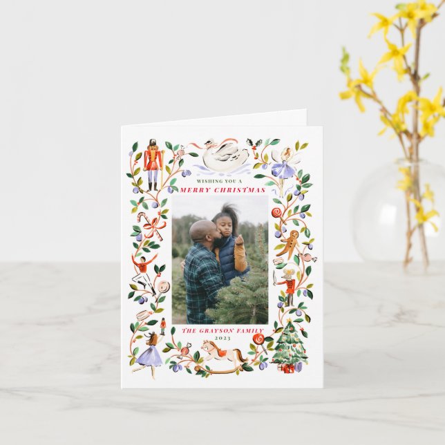 Tarjeta de felicitación doblada (flor amarilla)