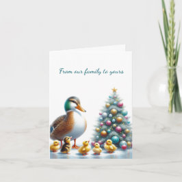 Tarjeta de felicitación doblada a Navidades de la 