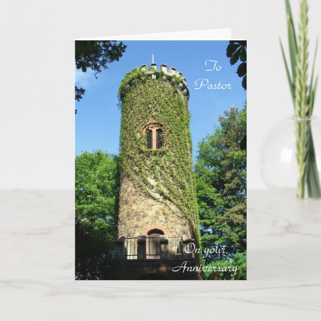 Tarjeta de felicitación doblada al aniversario del (Anverso)
