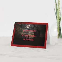 Tarjeta de felicitación doblada al Spookfest de Ha