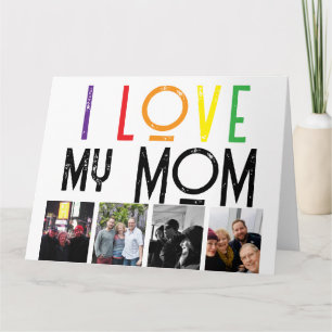 tarjeta de felicitación doblada amor mamá madre