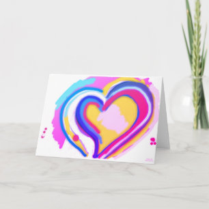 Tarjeta de felicitación doblada ARTE ORIGINAL CORA