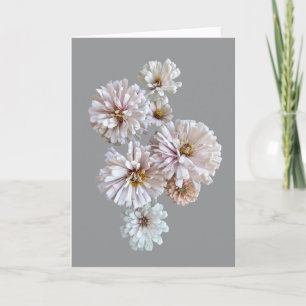 Tarjeta de felicitación doblada Blush Zinnia
