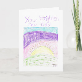 Tarjeta de felicitación doblada "Brightly My Day"