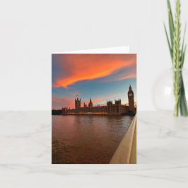 Tarjeta de felicitación doblada con foto de Londre