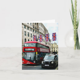 Tarjeta de felicitación doblada con foto de Londre