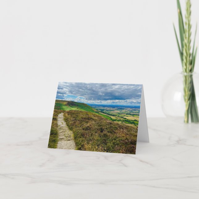 Tarjeta de felicitación doblada con foto de Yorksh (Anverso)