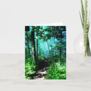 Tarjeta de felicitación doblada con foto natural