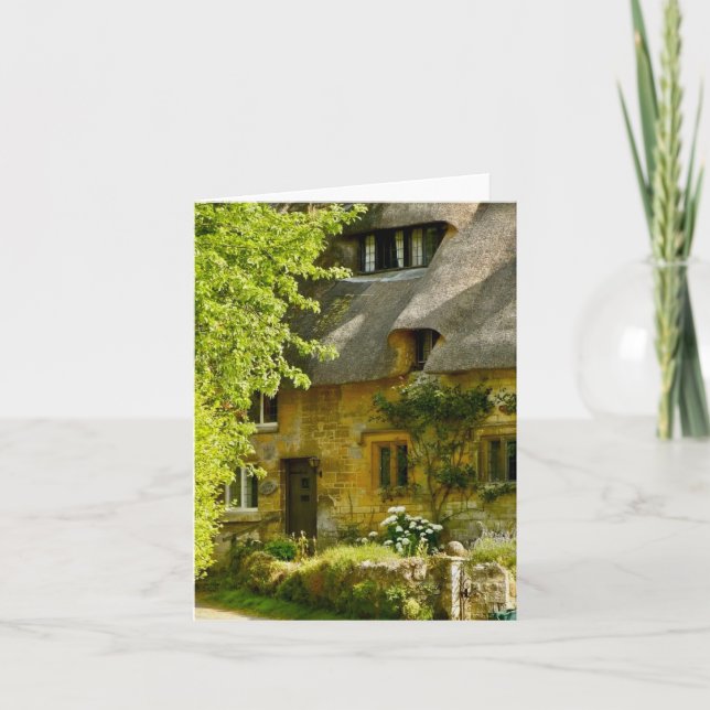 Tarjeta de felicitación doblada con motivo de Ingl (Anverso)