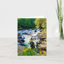 Tarjeta de felicitación doblada con motivos natura